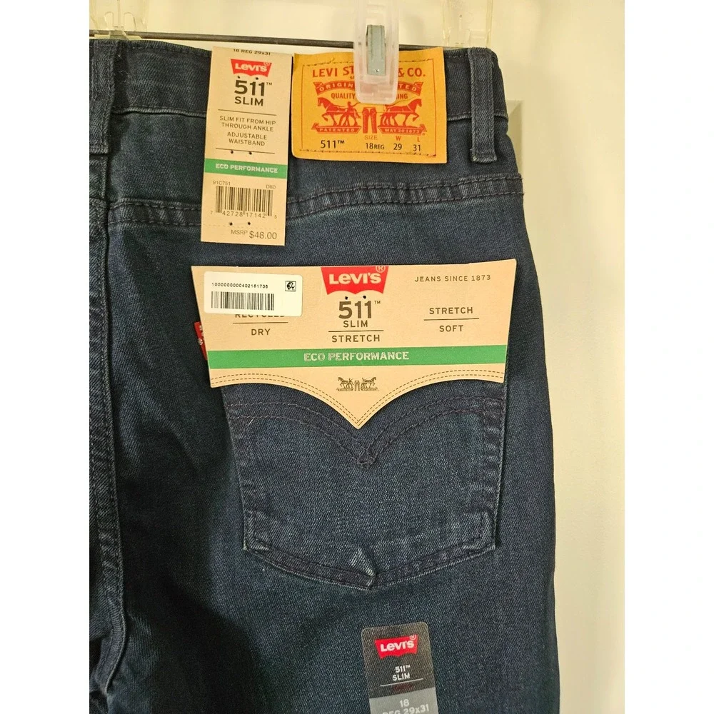 Levis 511 slim boys size 18 reg 29x31 soft strech